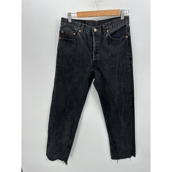 Vtg Levi's 501 1980s Denim Jeans Men 30x31 Button Fly Raw Hem Made in USA #552 - Picture 1 of 13